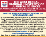 West bengal National University Vice Chancellor