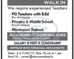 Teaching Jobs Maty Ann