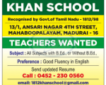 Teaching job Khan