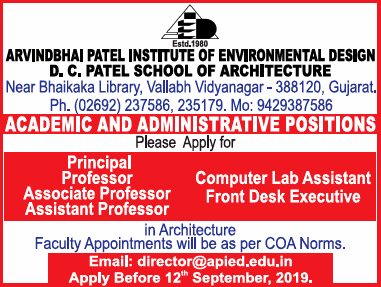 Teaching Non Teaching Jobs At Arvindbhai Patel Institute Of