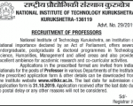 NIT Kurushthra Professor Job