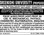 Sreenidhi University Job