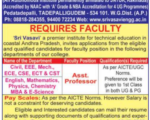 Sri vasavi Engineering College job