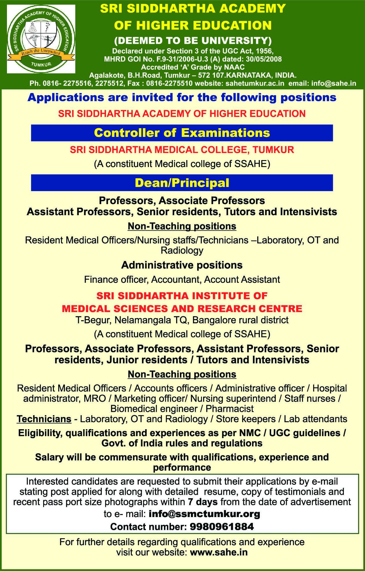 Sri Siddhartaha Medical College FacultyPlus