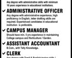 VSB College – Non Teaching Ad