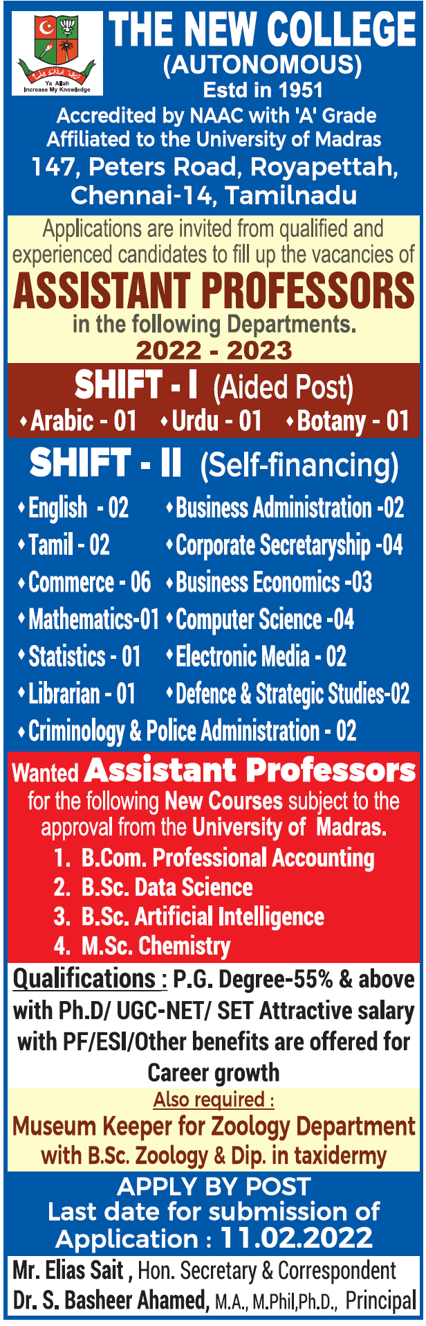research assistant jobs in tamilnadu