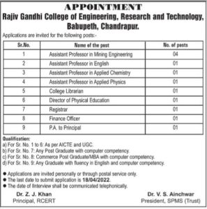 Rajiv Gandhi College Of Engineering, Research And Technology ...