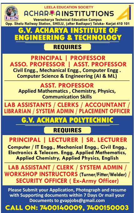 G.V. Acharya Institute of Engineering & Technology and G.V. Acharya ...