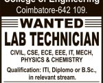 CBE LAB TECHNICIAN 20.08.2022