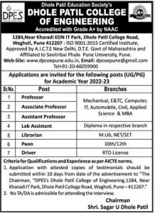 Dhole Patil Education Society’s Dhole Patil College of Engineering ...