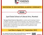 NMIS DEan Position