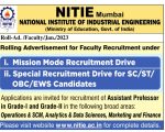 NITIE Mumbai Faculty Recruitment